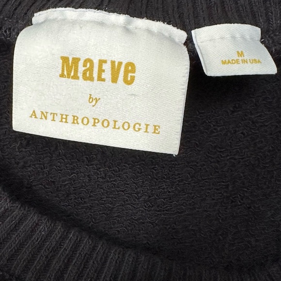 Anthropologie MAEVE French Terry Cold Shoulder Sweatshirt Sz. Medium - Picture 6 of 7